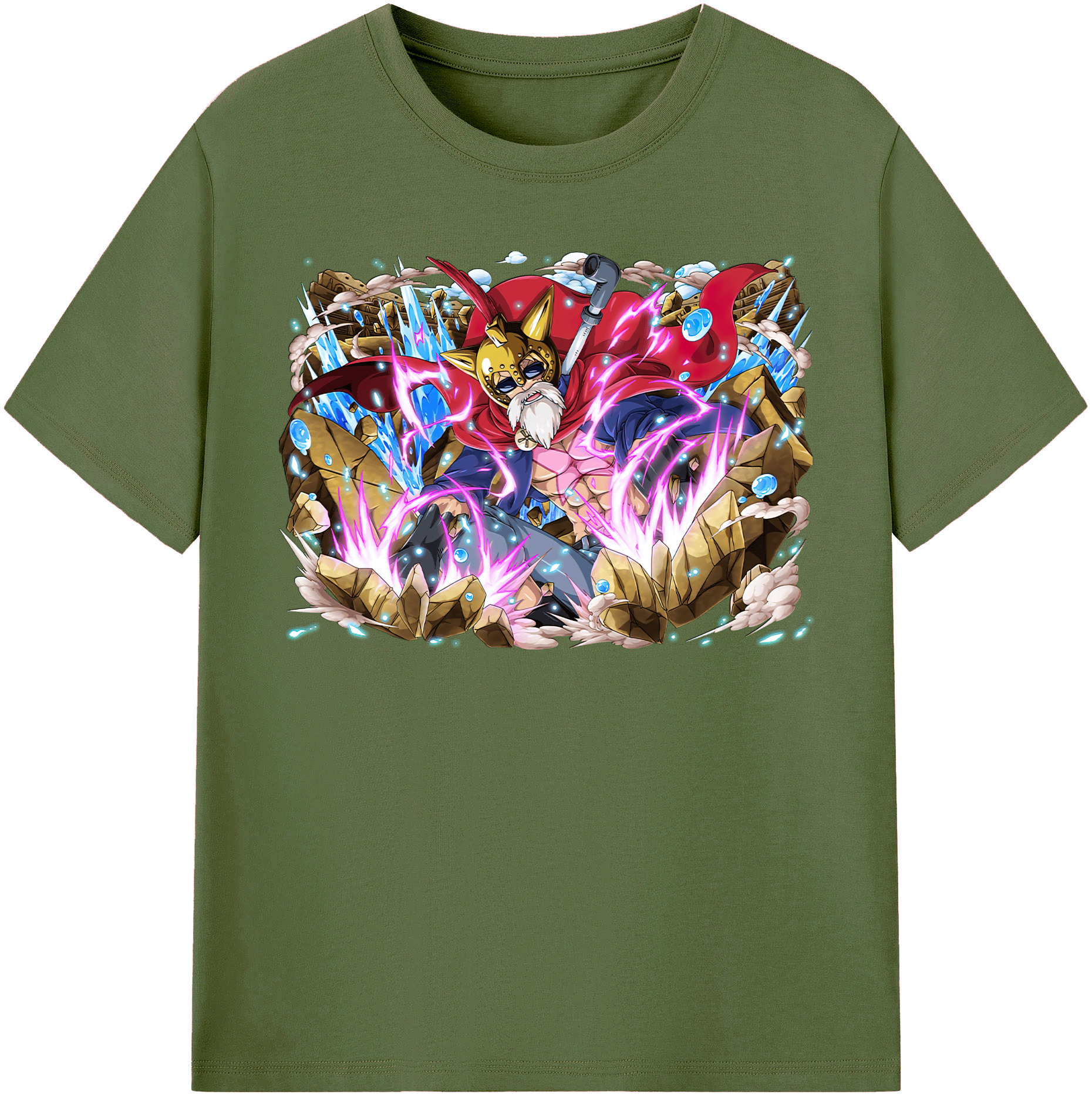 ワンピース モンキー・D・ルフィ ONE PIECE Monkey D. Luffy 綿100％半袖Tシャツ（フロントプリント）